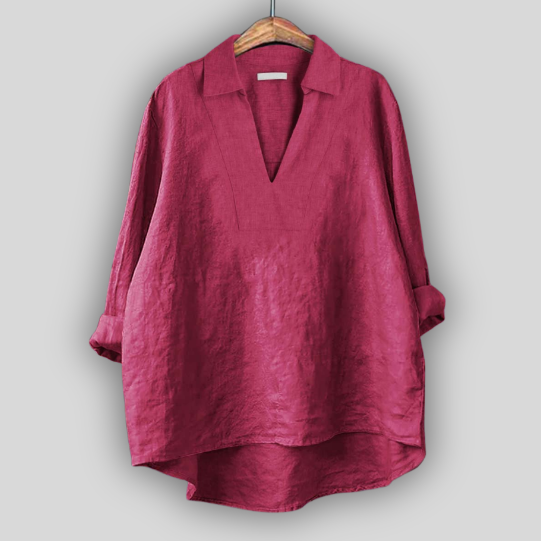 Dovilė™ - Lininė Bluzonė Sidabrinė Elegancija