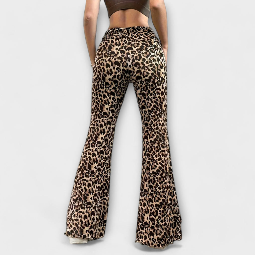 Berenice™ - Bootcut leopardų kelnės