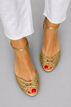 Aurelija™ | Auksinio Pynimo Sandalai