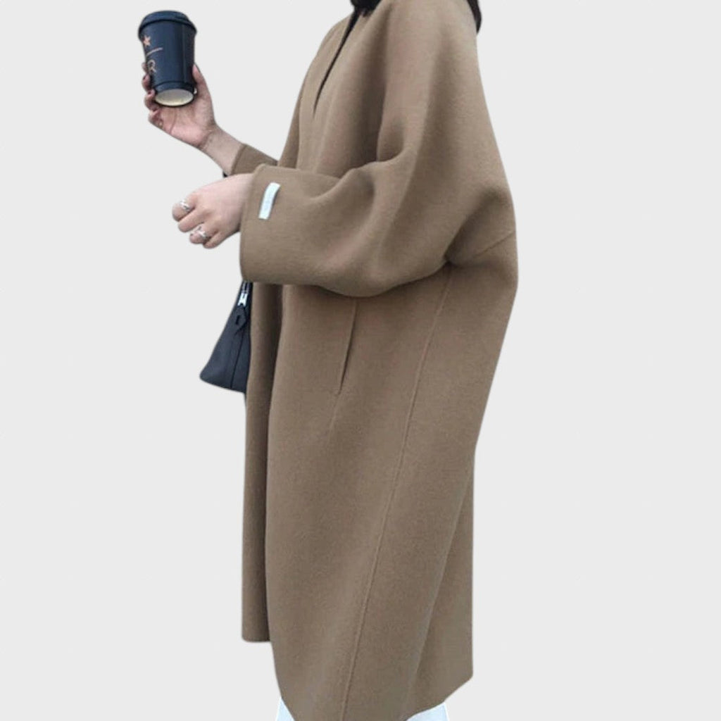 Lukrecija | Elegantiškas ilgas vilnonis paltas