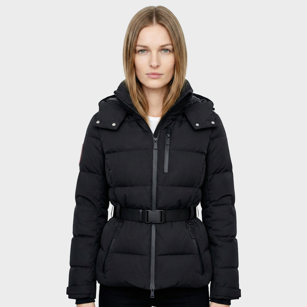 Dina™ – Elegantiška Puffer Striukė su Diržu