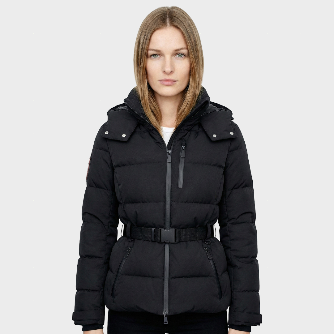 Dina™ – Elegantiška Puffer Striukė su Diržu