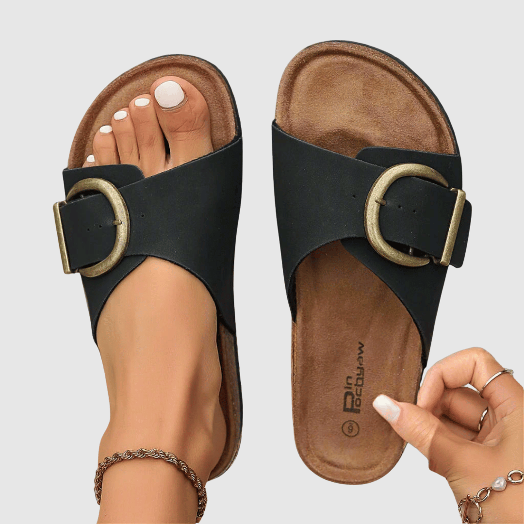Teresė™ | Ortopedinės veliūro sandalos